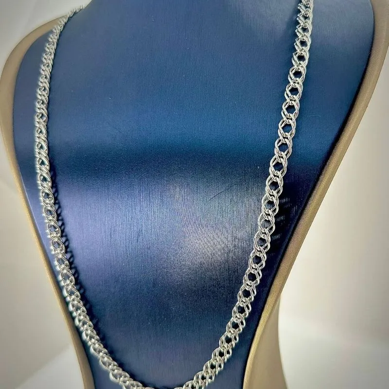 COLAR ELOS ENTRELAÇADOS 70CM AÇO 316L CS1697