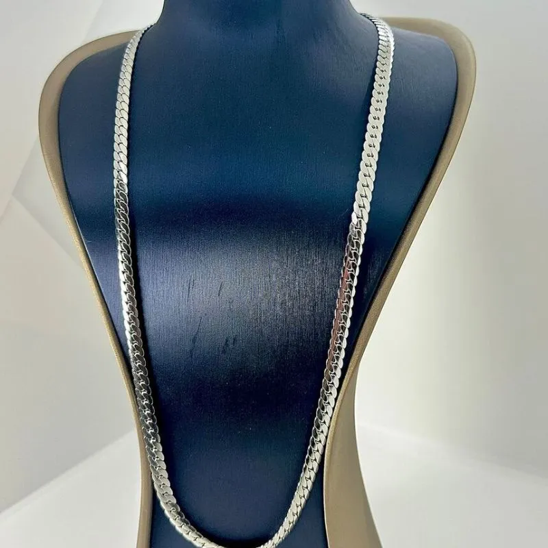 COLAR TRANÇADO DETALHES (5MM) 70CM AÇO 316L CS1694