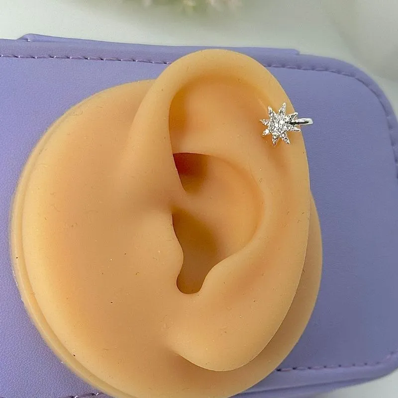 PIERCING FAKE ESTRELA CADENTE CRAVEJADO PFP1680