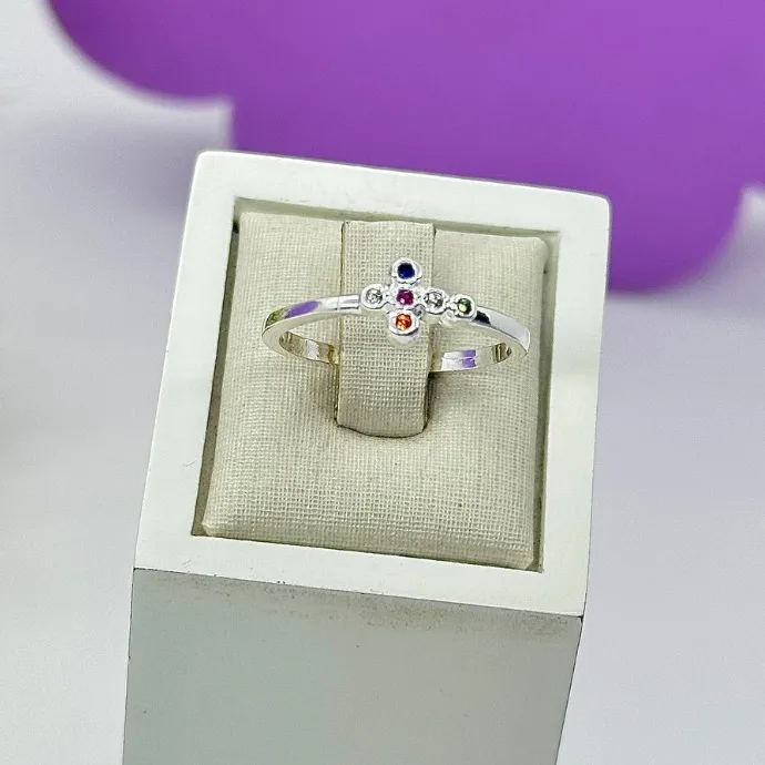 ANEL CRUCIFIXO COLOR AP1761