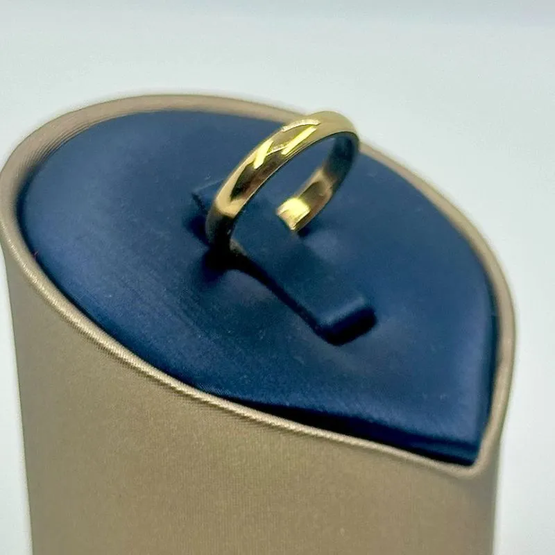 ALIANÇA LISA ABAULADA 4MM AÇO 316L AOS1908