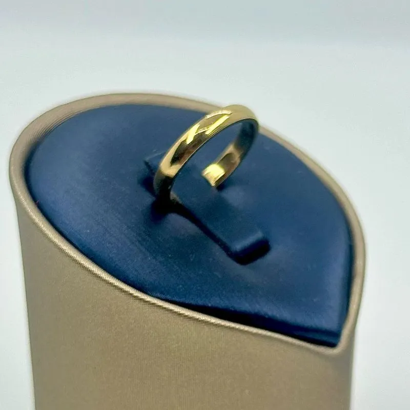 ALIANÇA LISA ABAULADA 4MM AÇO 316L AOS1908