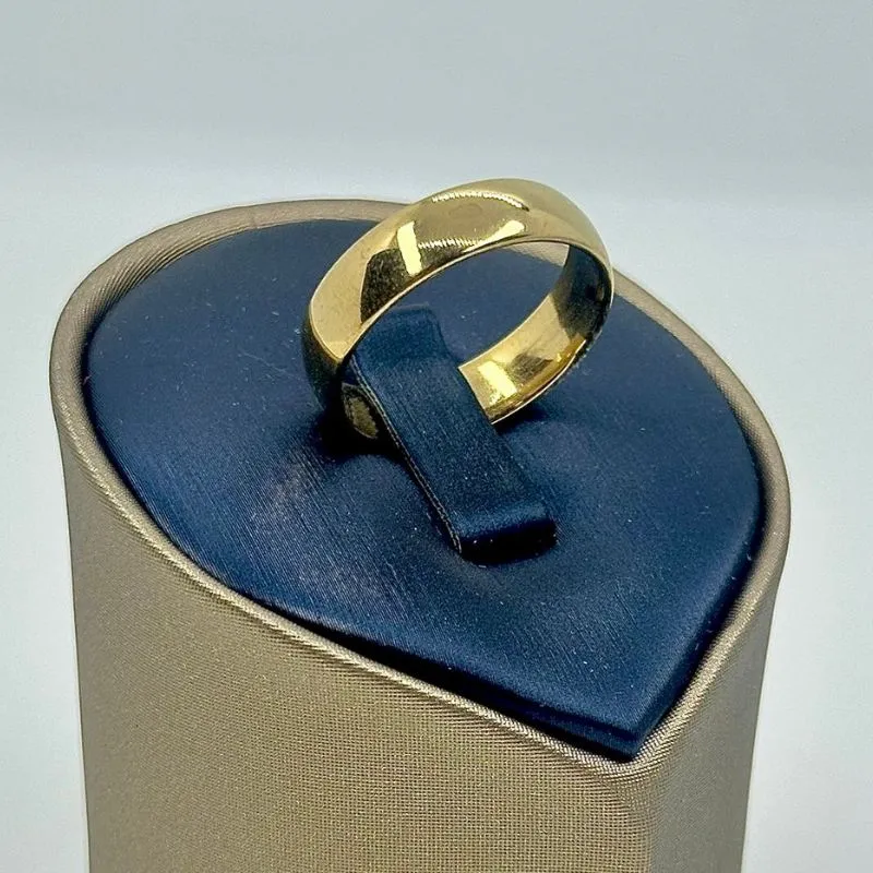 ALIANÇA LISA ABAULADA 7MM AÇO 316L AOS1907