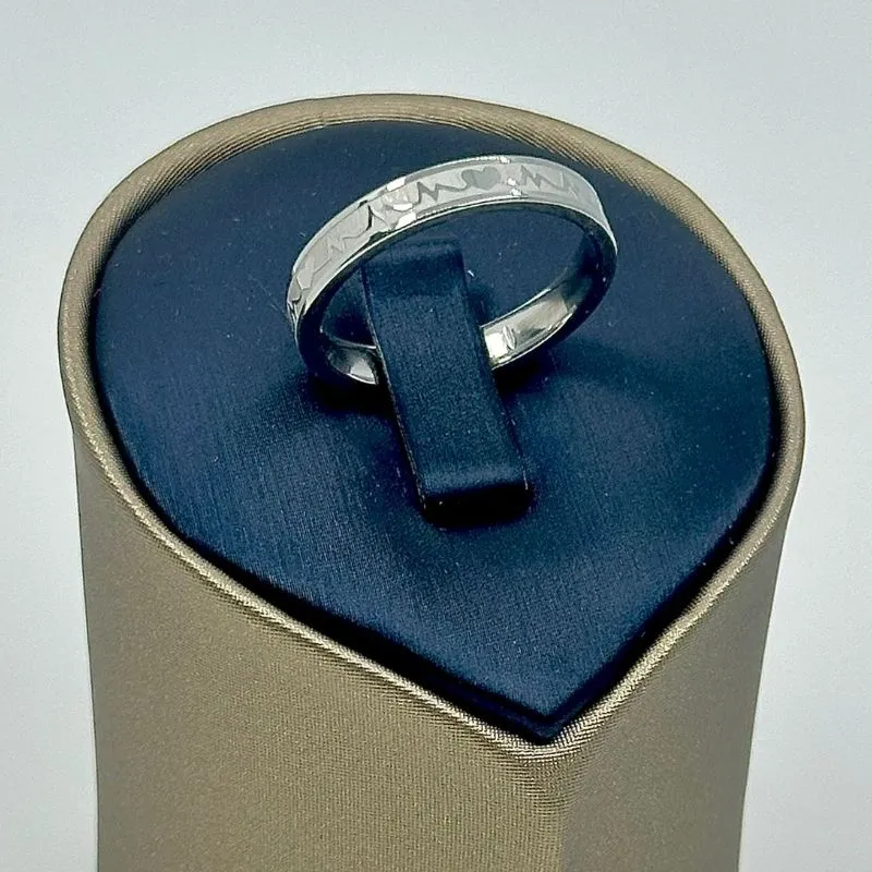 ALIANÇA QUADRADA BATIMENTOS 4MM AÇO 316L AS1899