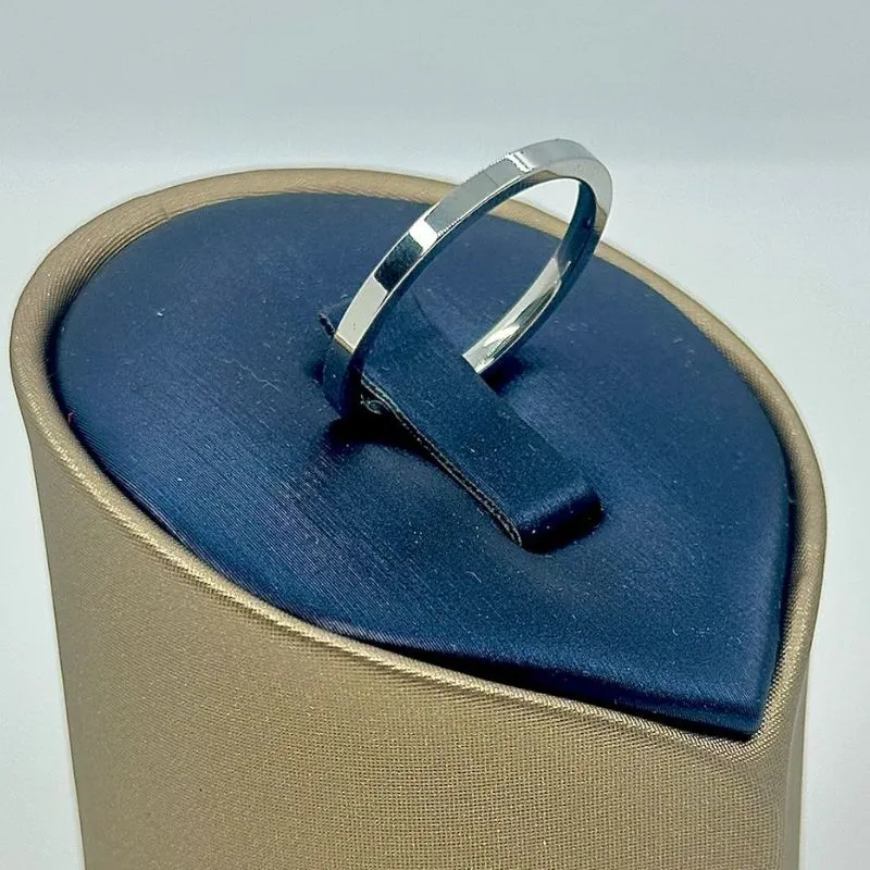 ALIANÇA QUADRADA FINA 2MM AÇO 316L AS1897