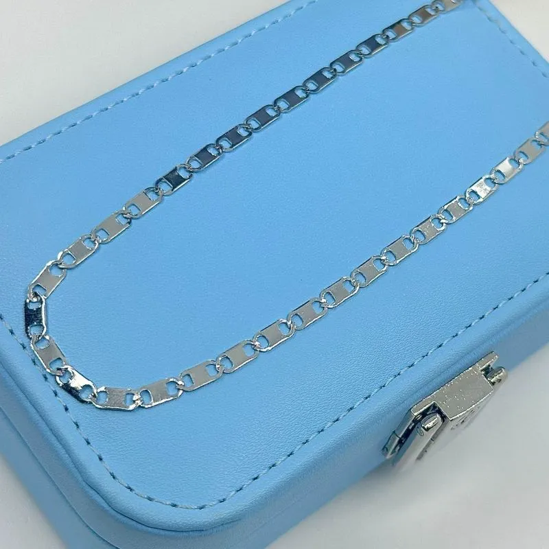 COLAR ELOS CHAPADOS 4MM 70CM AÇO 316L CS1842