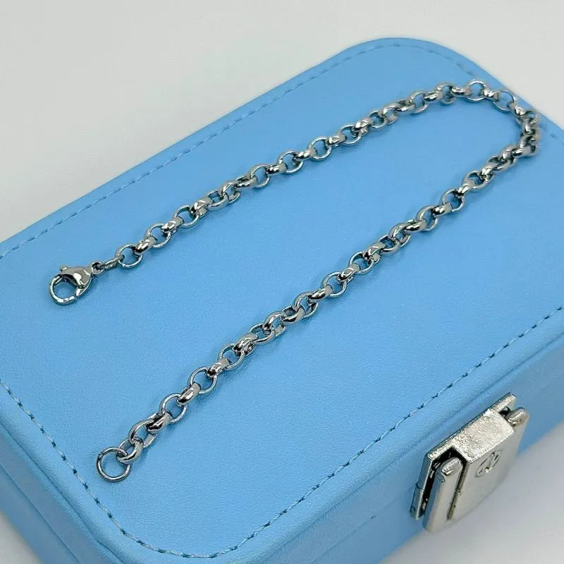 PULSEIRA CADEADO ELOS REDONDOS AÇO 316L PS1878