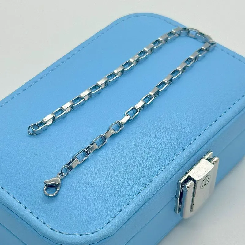 PULSEIRA ELO CARTIER QUADRADO 4MM AÇO 316L PS1883