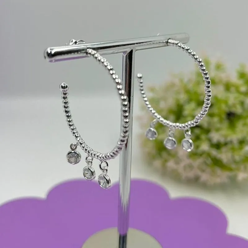 ARGOLA ABERTA BOLINHAS E PINGENTES BP1931