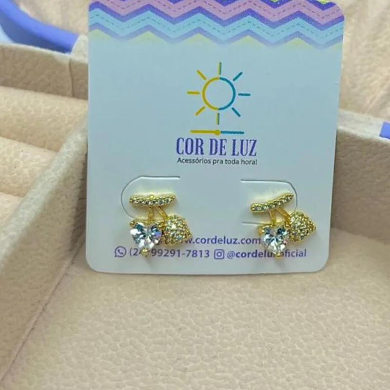 BRINCO CEREJAS ZIRCONIAS BO1938