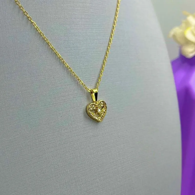 COLAR CORAÇÃO CRAVEJADO ESPIRITO SANTO VAZADO CO2003