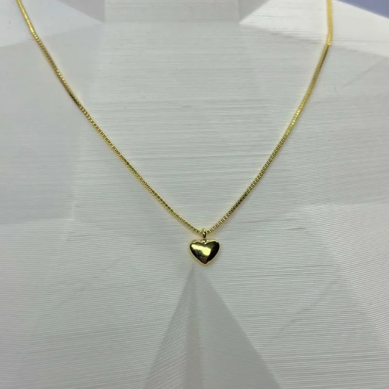 COLAR MINI CORAÇÃO MACIÇO CO2000