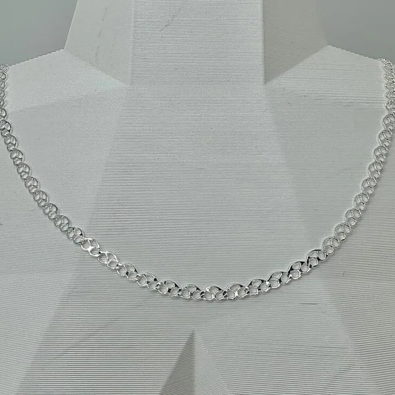 COLAR CORRENTE CORAÇÕES TRABALHADOS 50CM CP1432