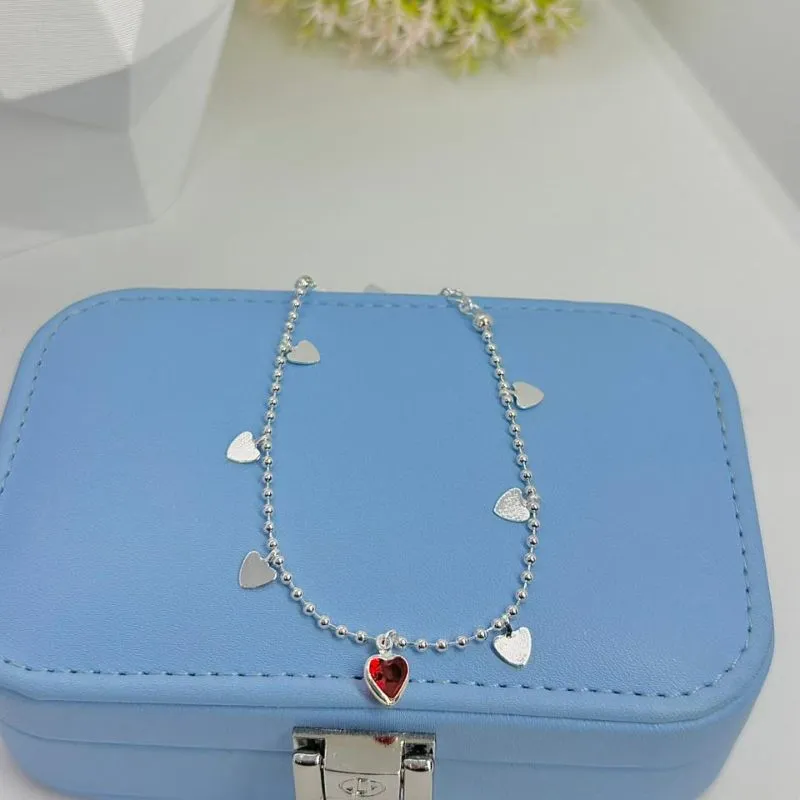 PULSEIRA BOLINHAS COM CORAÇÕES PENDURADOS PP1969