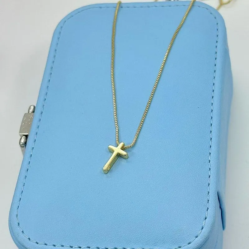 COLAR PING. CRUCIFIXO CHAPA MENOR CO2055