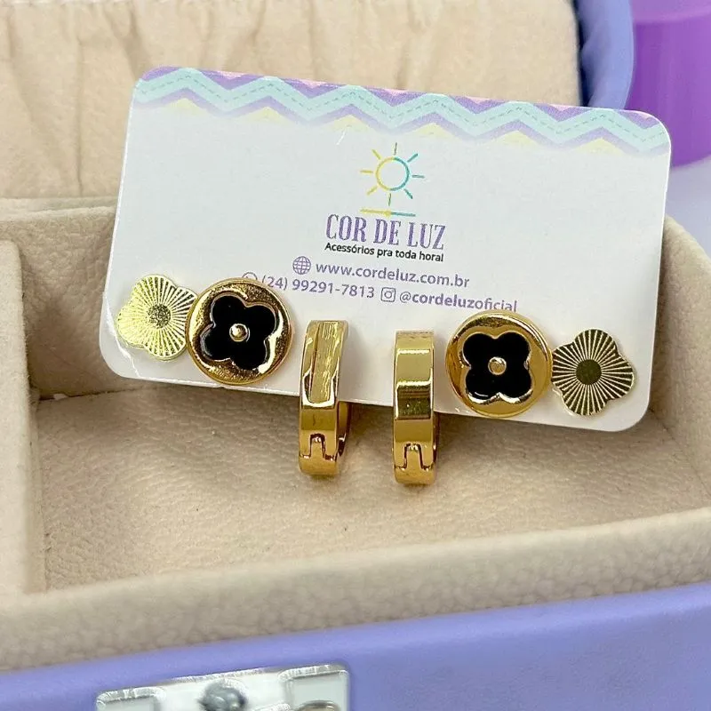 TRIO TREVO LUXO BO2133 PRETO