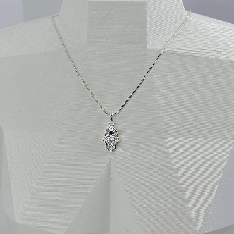 COLAR MÃO DE FÁTIMA CRAVEJADA CP2124