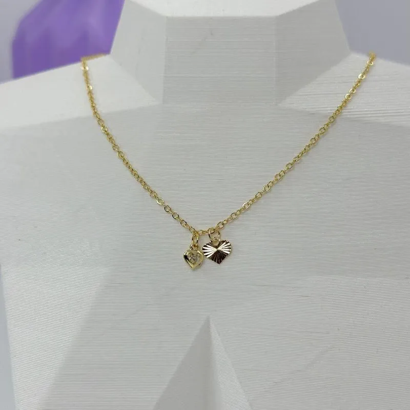 CHOKER MINI CORAÇAO E PONTO DE LUZ  CO1784