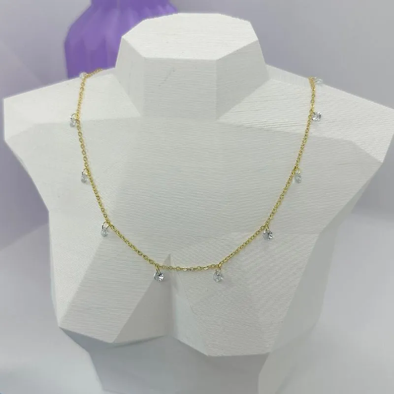 CHOKER MINI CRISTAIS PENDURADOS  CO2185