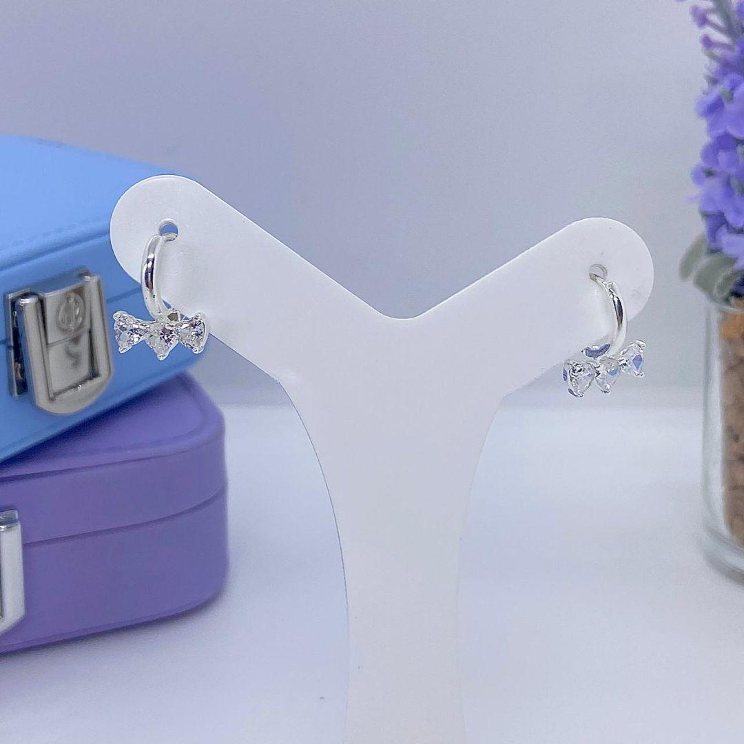 ARGOLA CLICK TRIO CORAÇÕES ZIRCÔNIAS BP2702